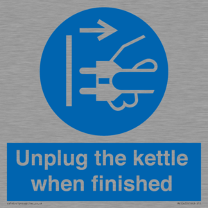 Unplug the kettle when finished